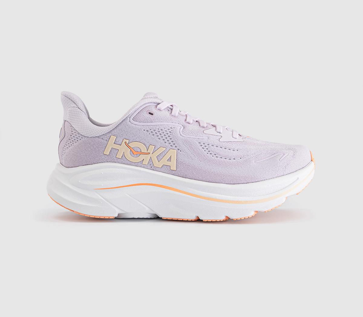 HOKAClifton 10 TrainersLilac Cream Tangerine Glow F