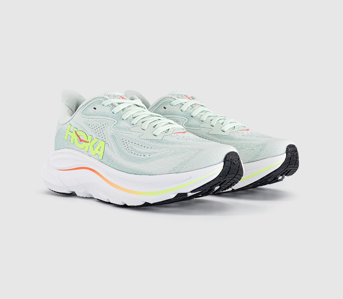HOKAClifton 10 TrainersSea Glass Neon Flame F