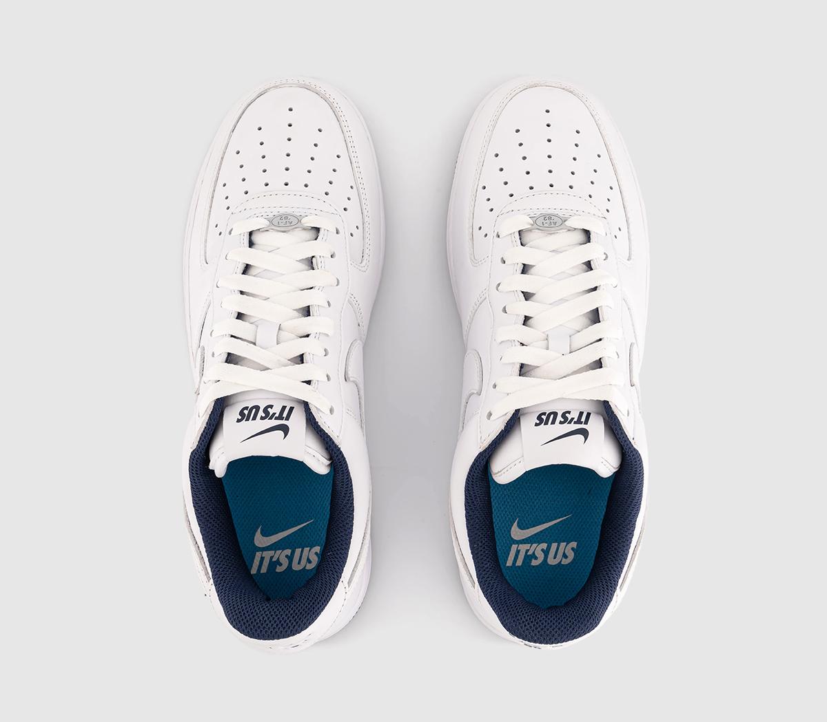 NikeLil Yachty x Nike Air Force 1 TrainersWhite White Midnight Navy Dk Powder Blue