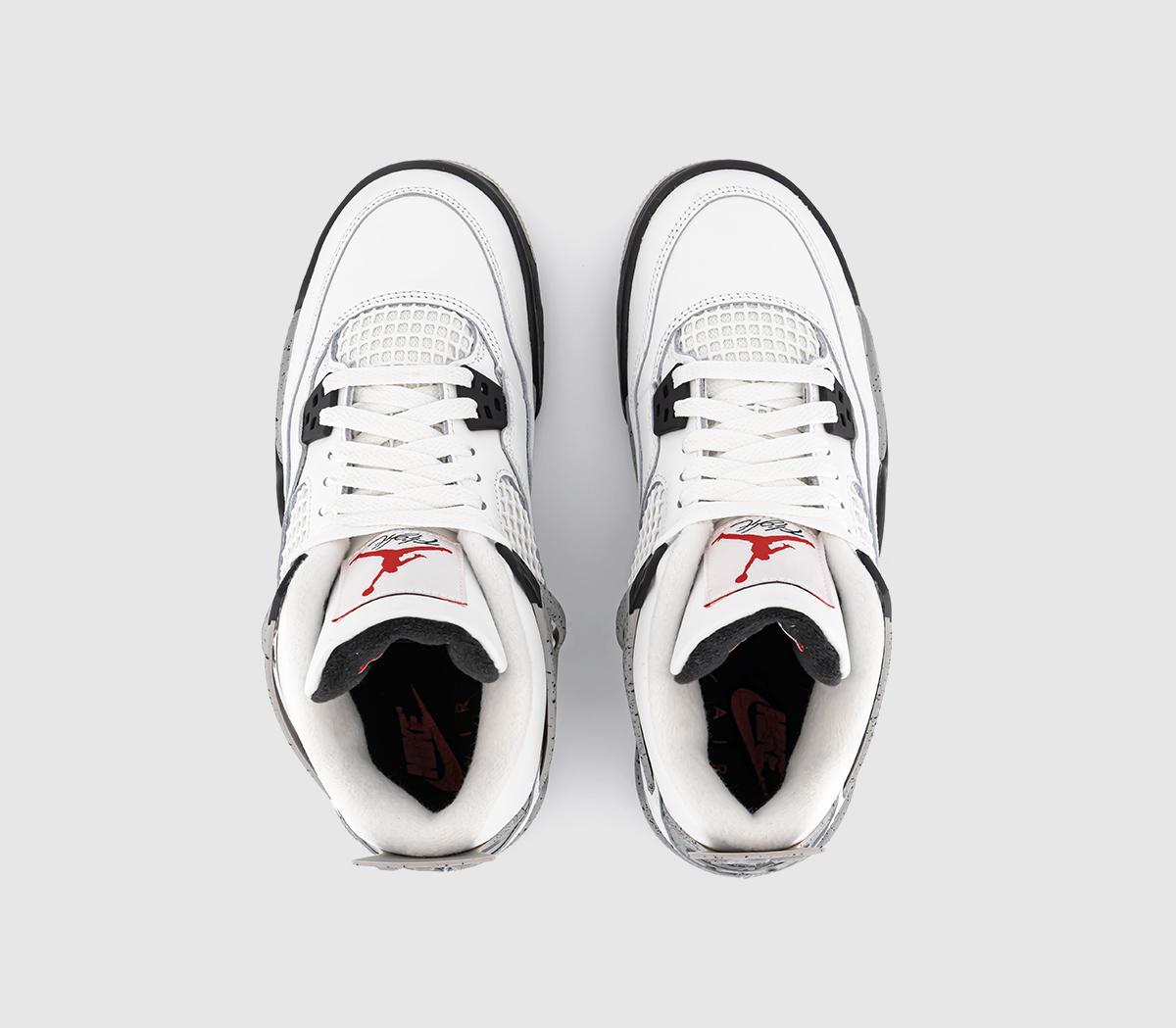 JordanAir Jordan 4 Retro OG GSSummit White Fire Red Cement Grey Black