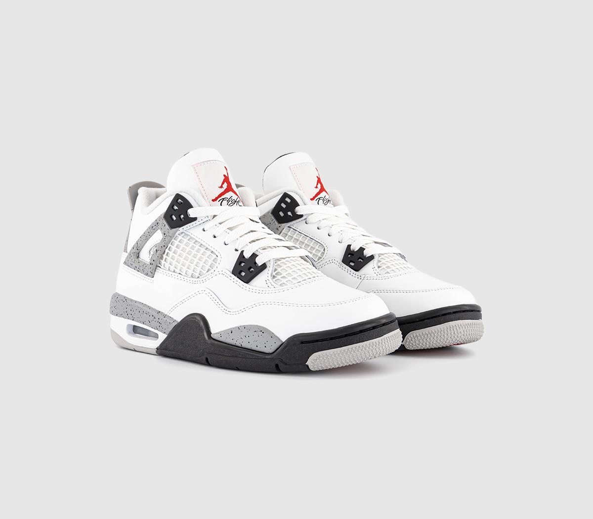JordanAir Jordan 4 Retro OG GSSummit White Fire Red Cement Grey Black