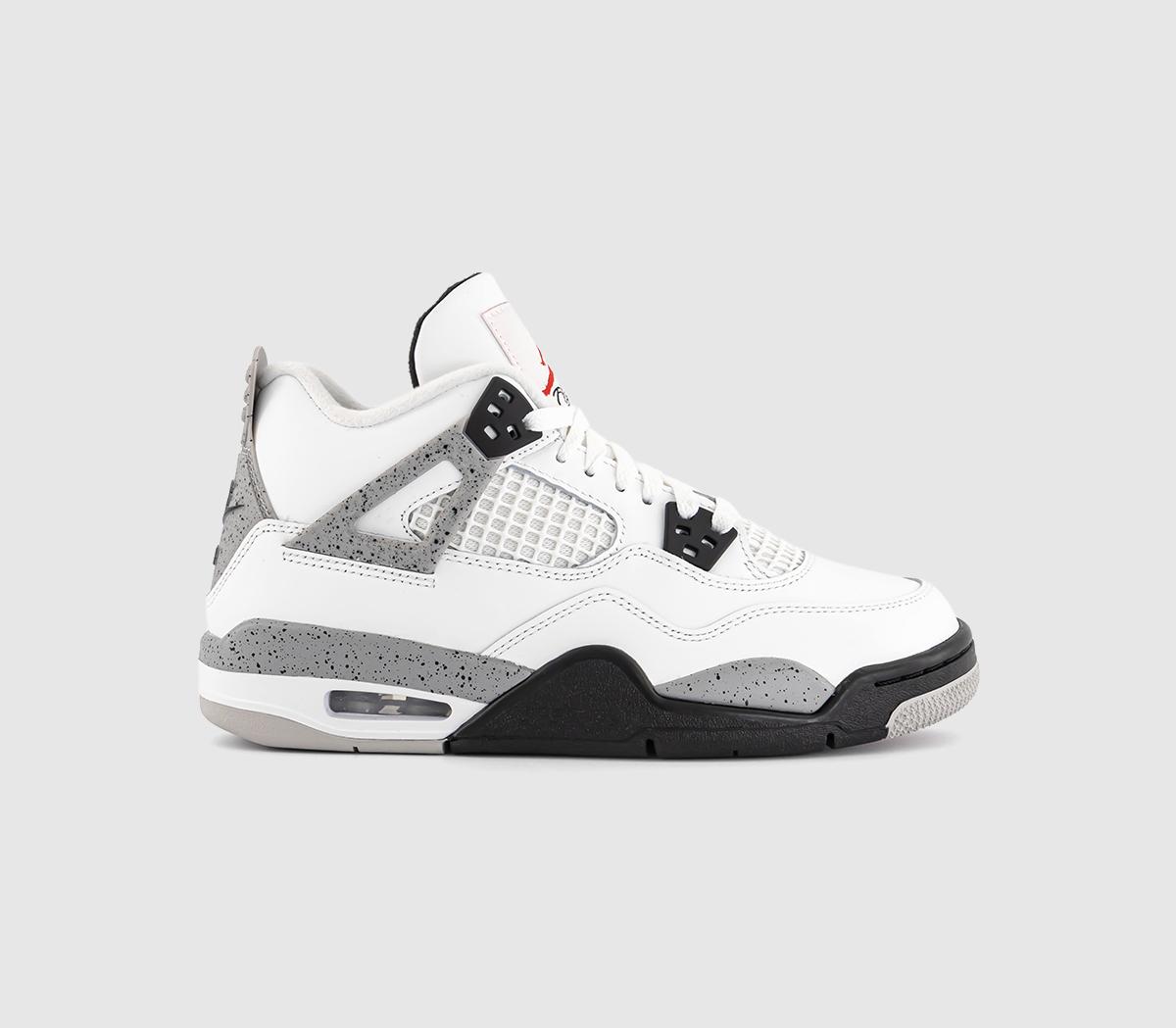 JordanAir Jordan 4 Retro OG GSSummit White Fire Red Cement Grey Black