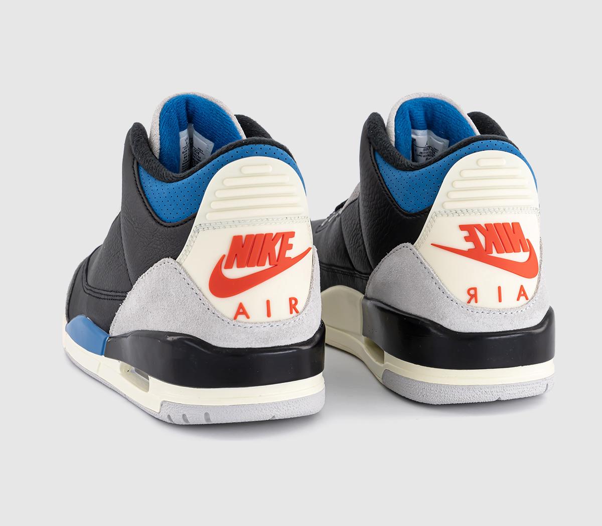 orange and blue jordans 3