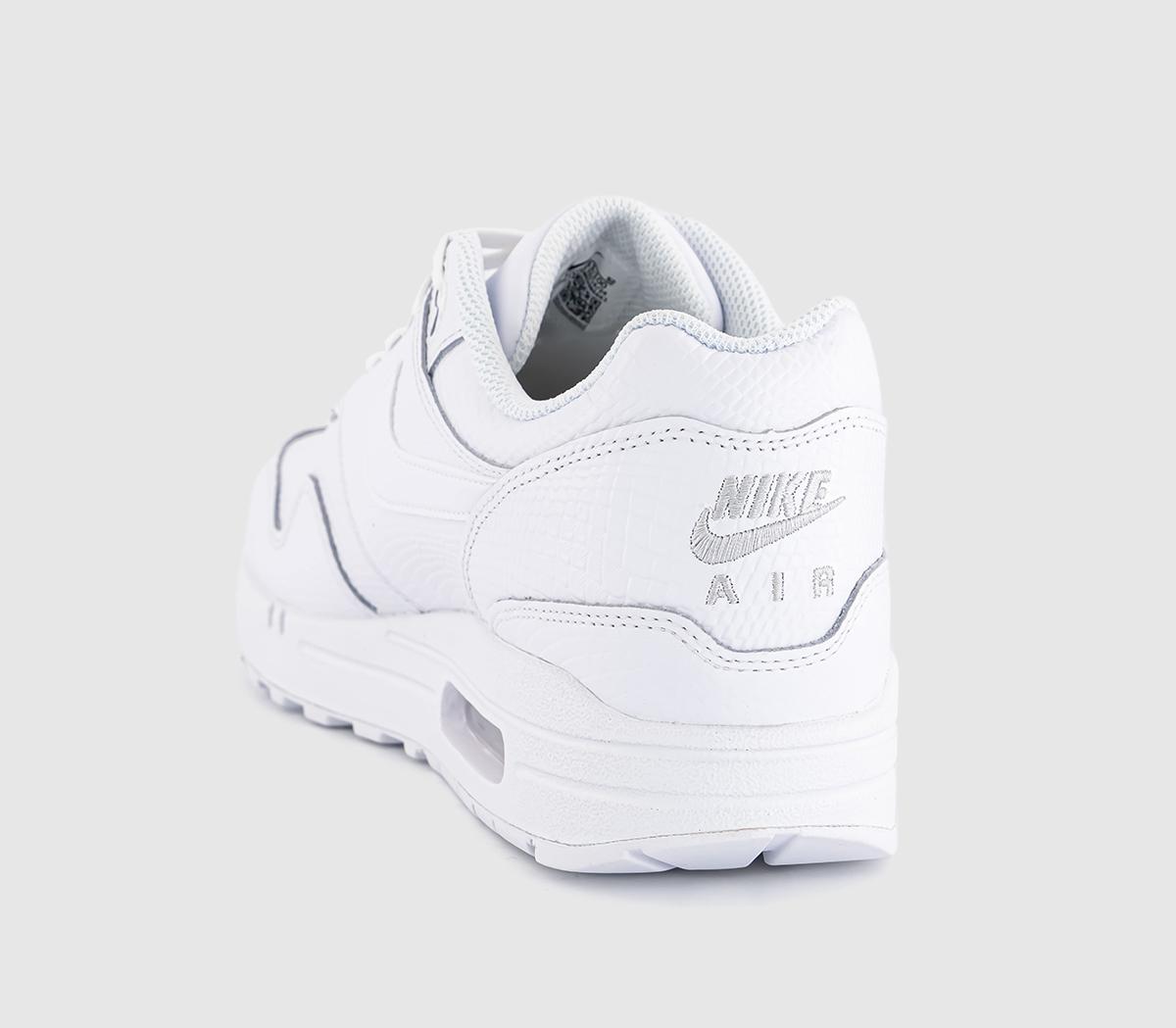 NikeAir Max 1 Prem Trainers NikeAir Max 1 Prem TrainersWhite White White Pure Platinum