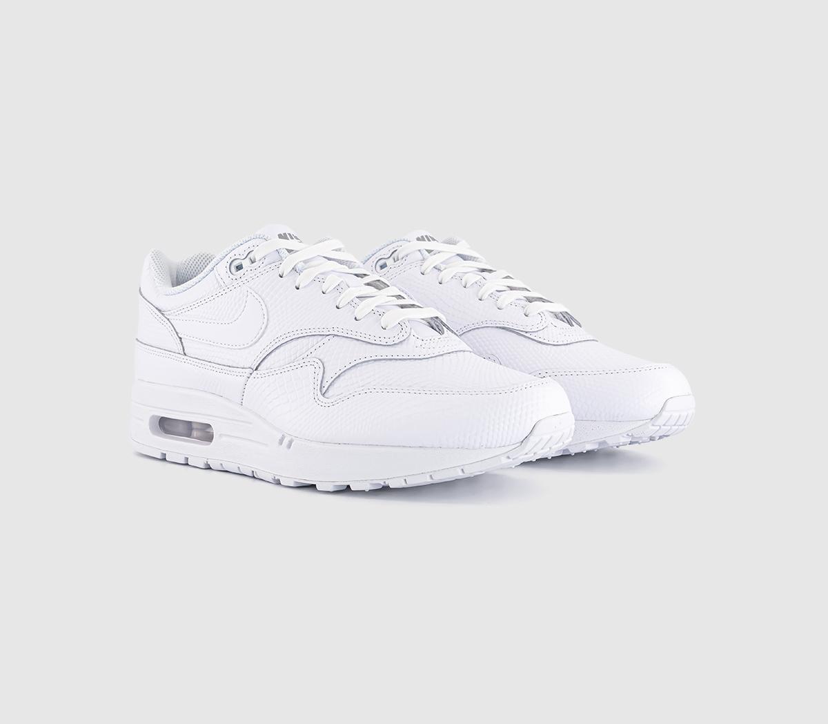 NikeAir Max 1 Prem Trainers NikeAir Max 1 Prem TrainersWhite White White Pure Platinum