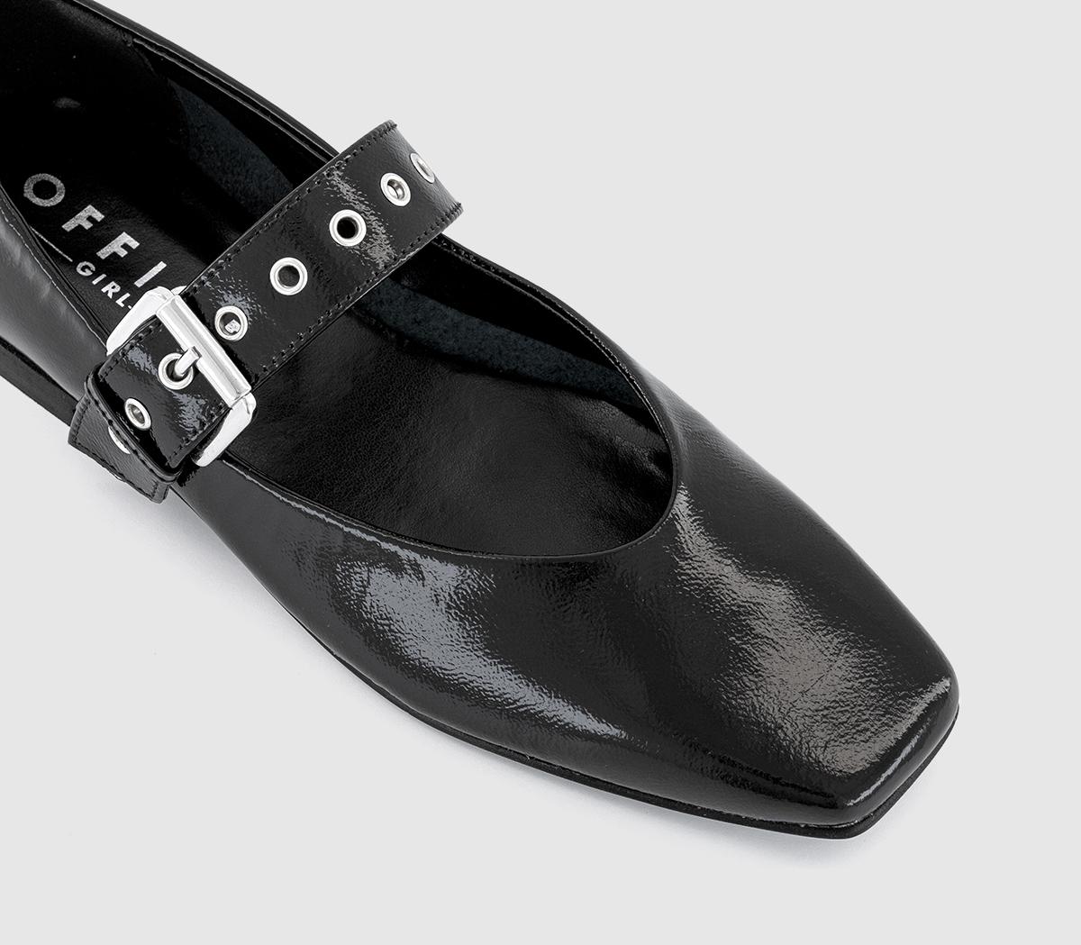 OFFICEFabian Buckle And Eyelet Strap Ballet Pumps OFFICEFabian Buckle And Eyelet Strap Ballet PumpsBlack