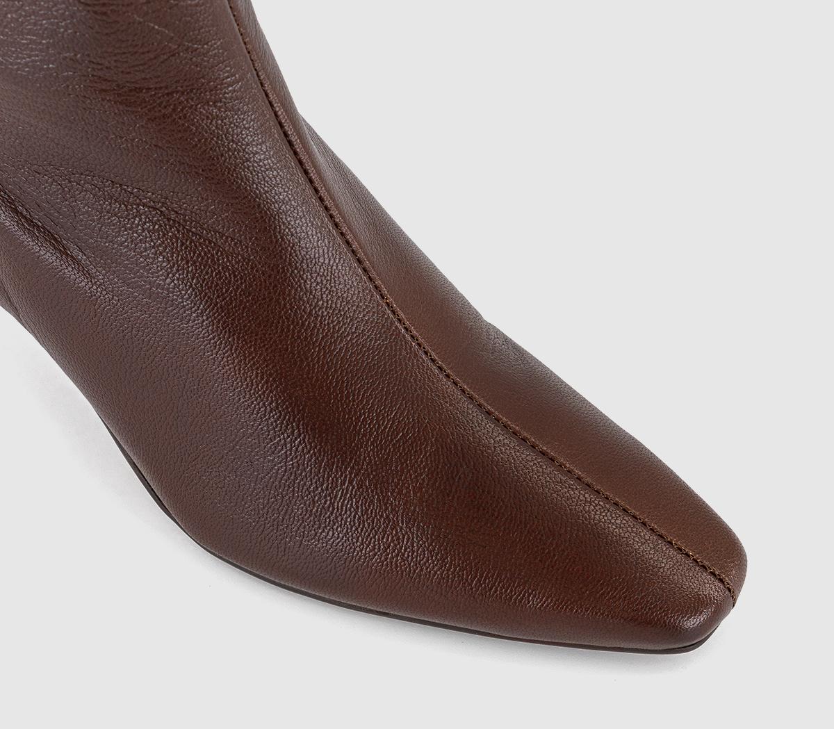 OFFICEAlex Kitten Heel Ankle Boots OFFICEAlex Kitten Heel Ankle BootsBrown Leather