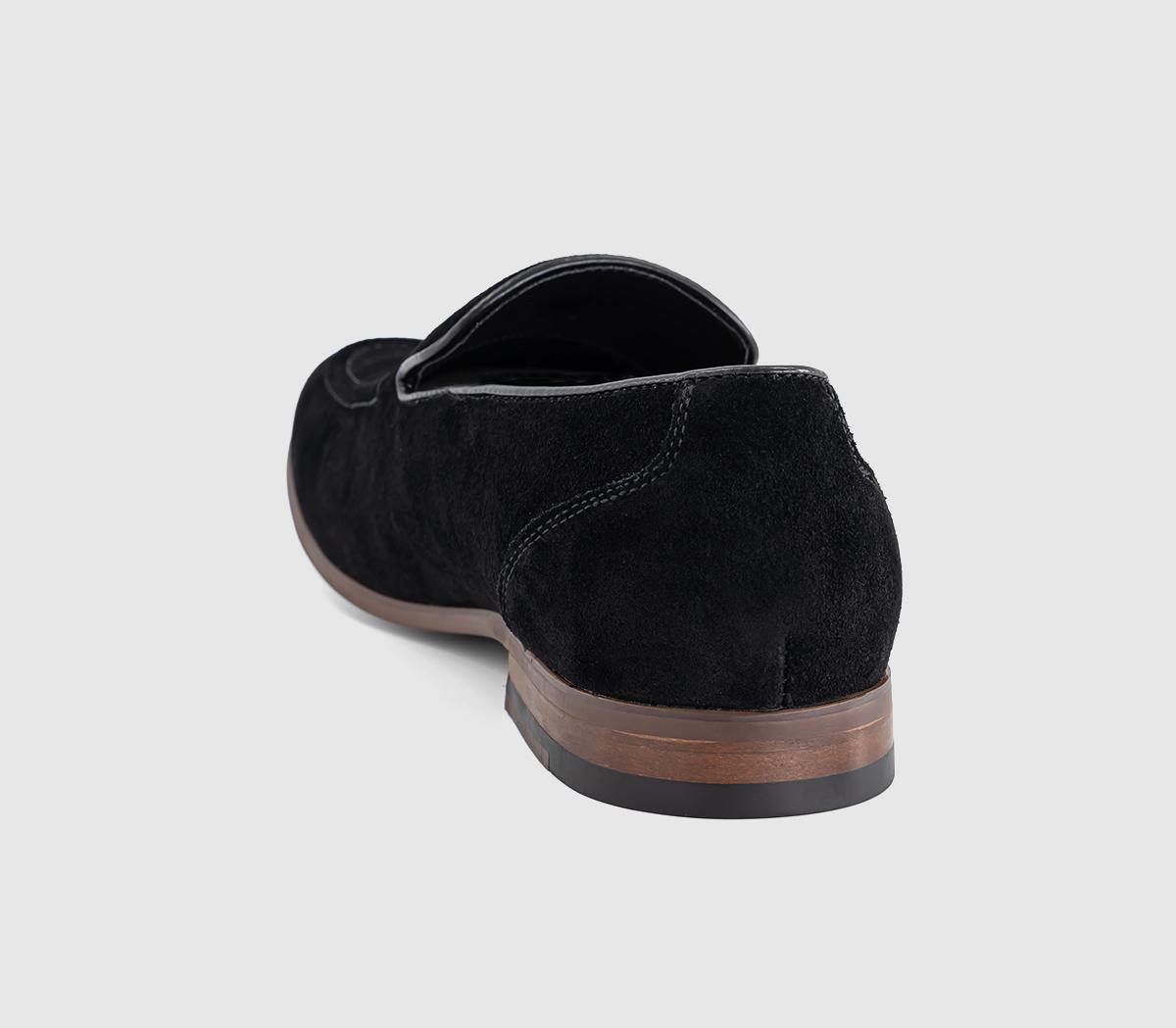 OFFICEChanning Suede LoafersBlack Suede