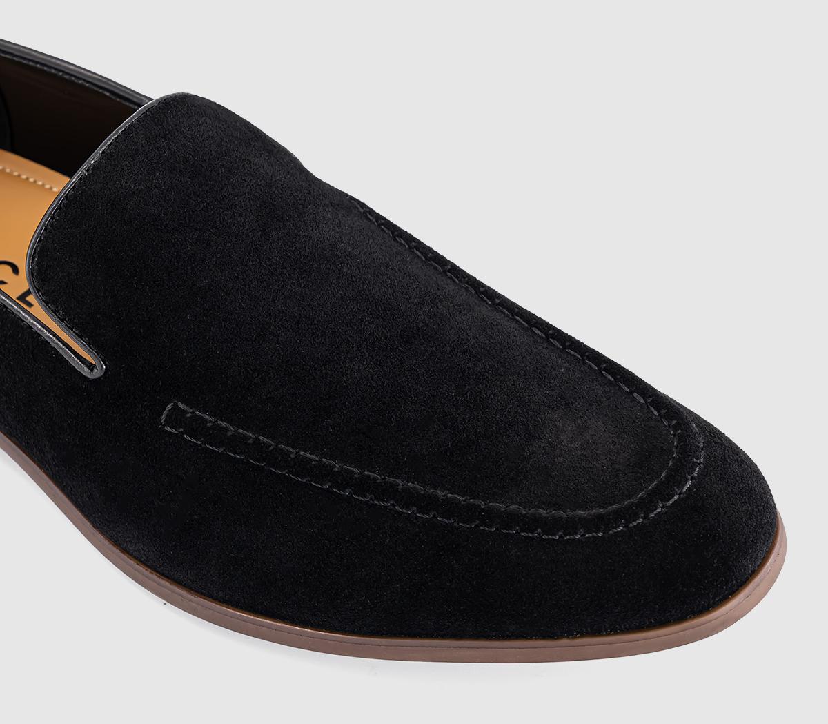 OFFICEChanning Suede LoafersBlack Suede