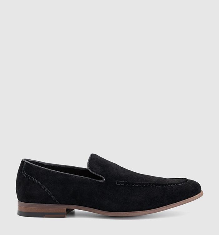 OFFICE Channing Suede Loafers Black Suede