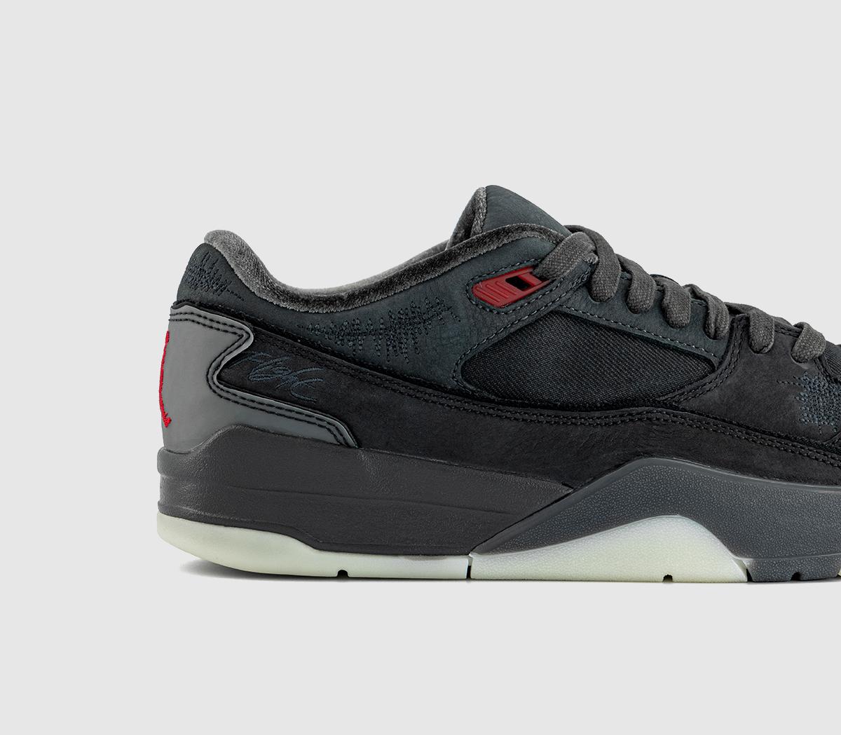 JordanFlight Court SP TrainersBlack Varsity Red Off Noir Muslin