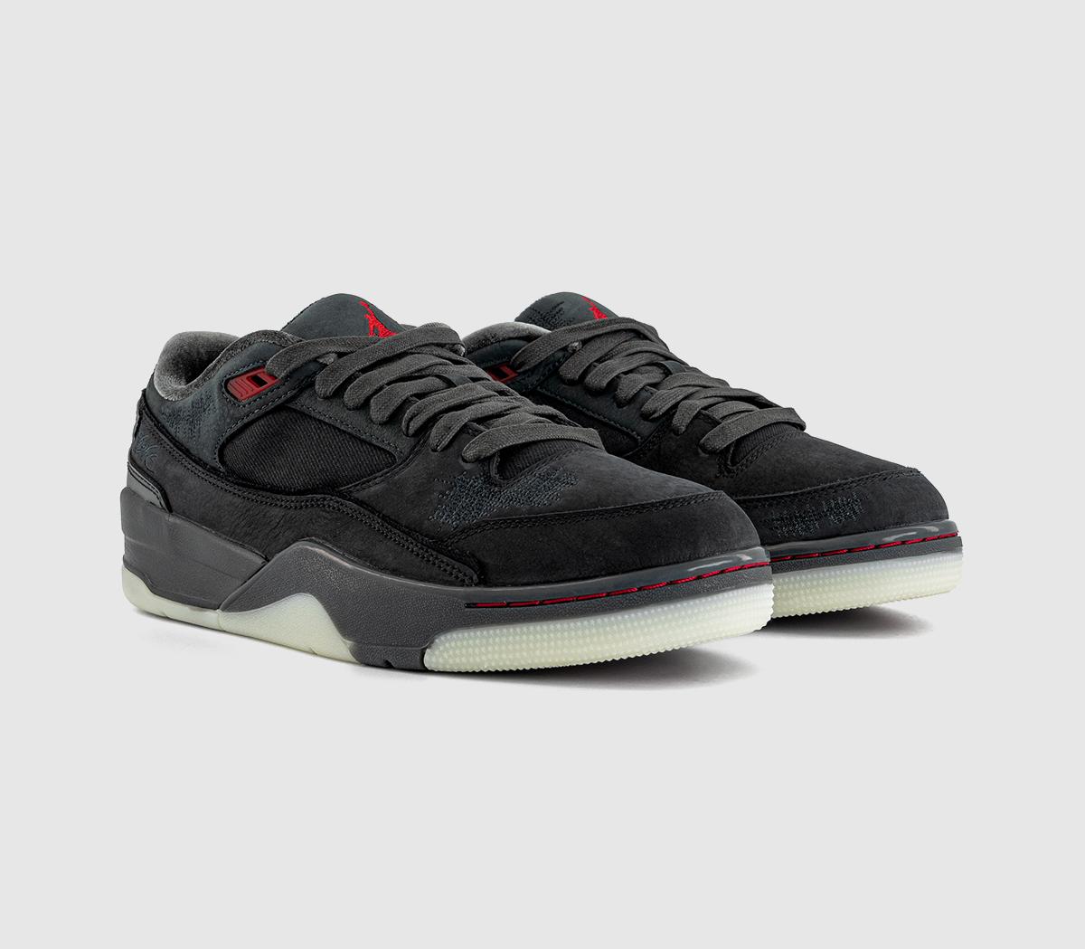 JordanFlight Court SP TrainersBlack Varsity Red Off Noir Muslin