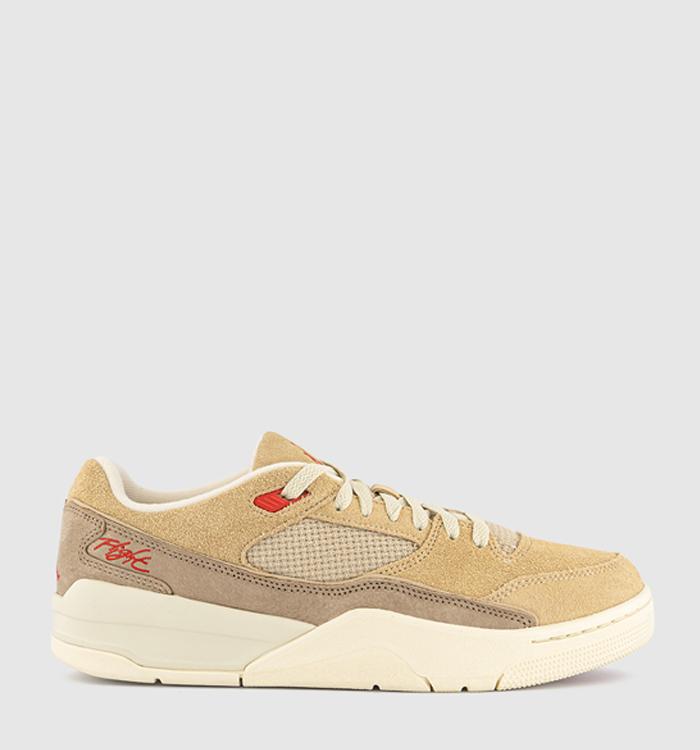 Jordan Flight Court Trainers Mushroom Fire Red Desert Camo Fossil