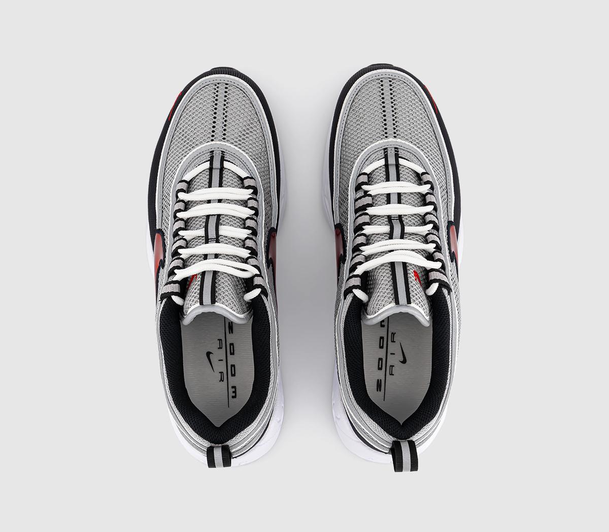 NikeAir Zoom Spiridon SP TrainersMetallic Silver Sport Red Black White