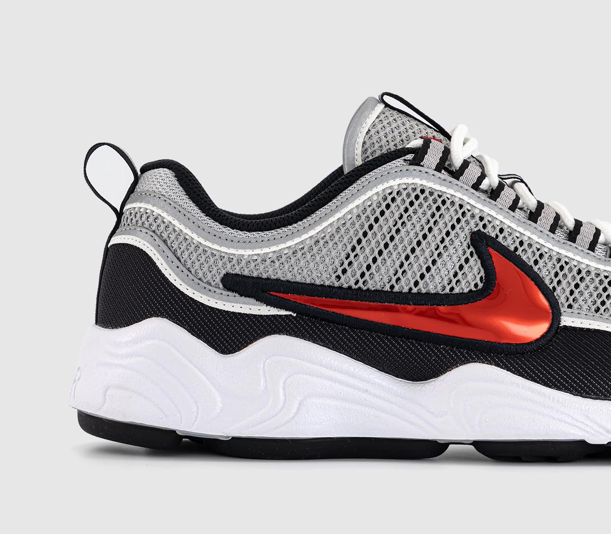 Nike Air Zoom Spiridon SP Trainers Metallic Silver Sport Red Black