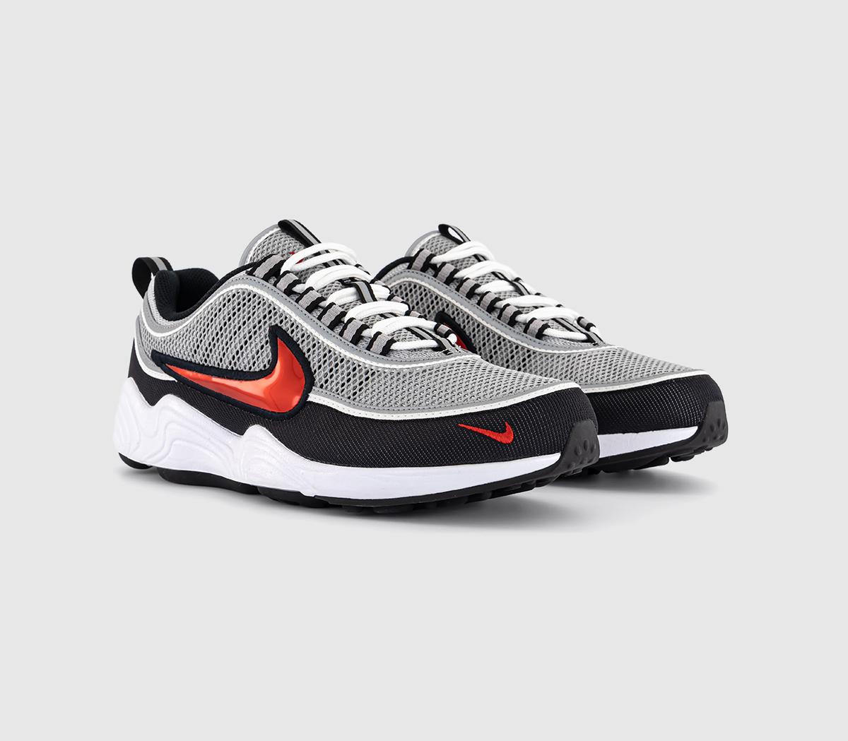 NikeAir Zoom Spiridon SP TrainersMetallic Silver Sport Red Black White