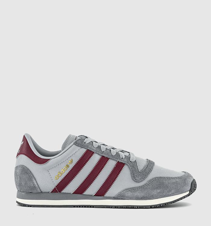 adidas Galaxy OG Trainers Halo Silver Shadow Red Grey