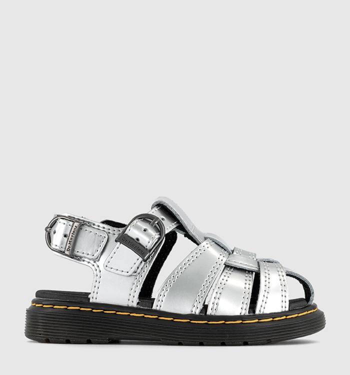 Dr. Martens Caarys Toddler Sandals Lazer Reflective Metallic