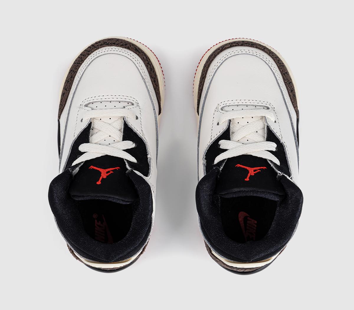 JordanJordan 3 Retro OG ToddlersSail Black University Red Pale Ivory