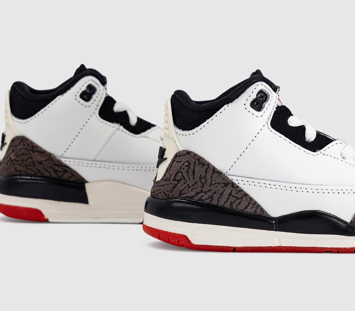 JordanJordan 3 Retro OG ToddlersSail Black University Red Pale Ivory