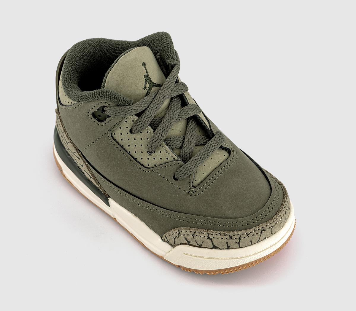 JordanJordan 3 Retro OG Toddler TrainersMedium Olive Sequoianeutral Olive Sail