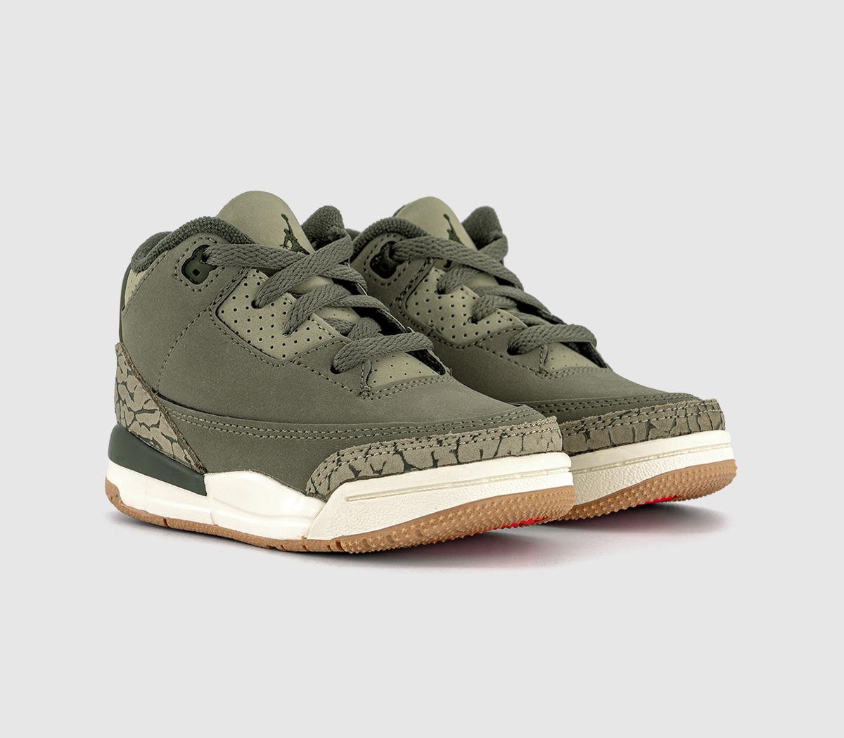 JordanJordan 3 Retro OG Toddler TrainersMedium Olive Sequoianeutral Olive Sail