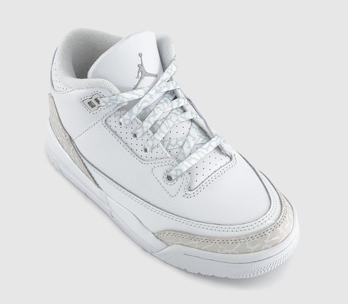 JordanJordan 3 Retro OG Kids TrainersWhite Metallic Silver White