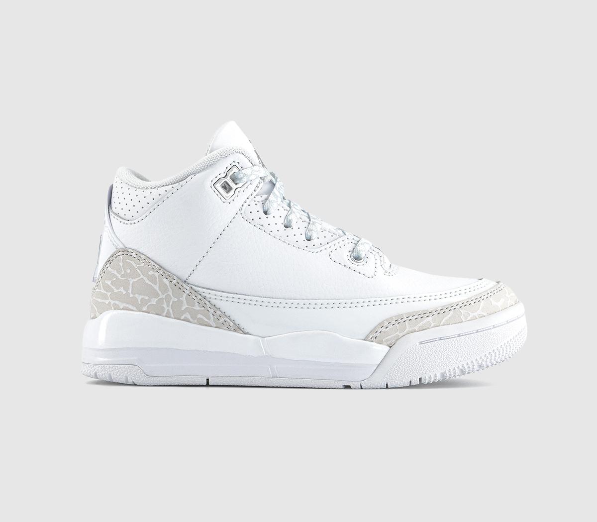 JordanJordan 3 Retro OG Kids TrainersWhite Metallic Silver White