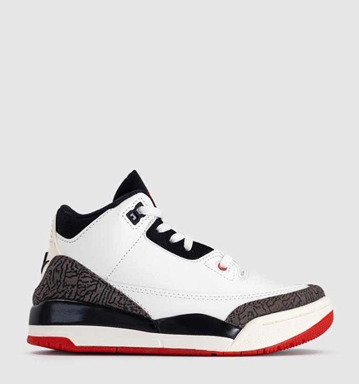 Jordan Jordan 3 Retro OG Pre School Sail Black University Red Pale Ivory