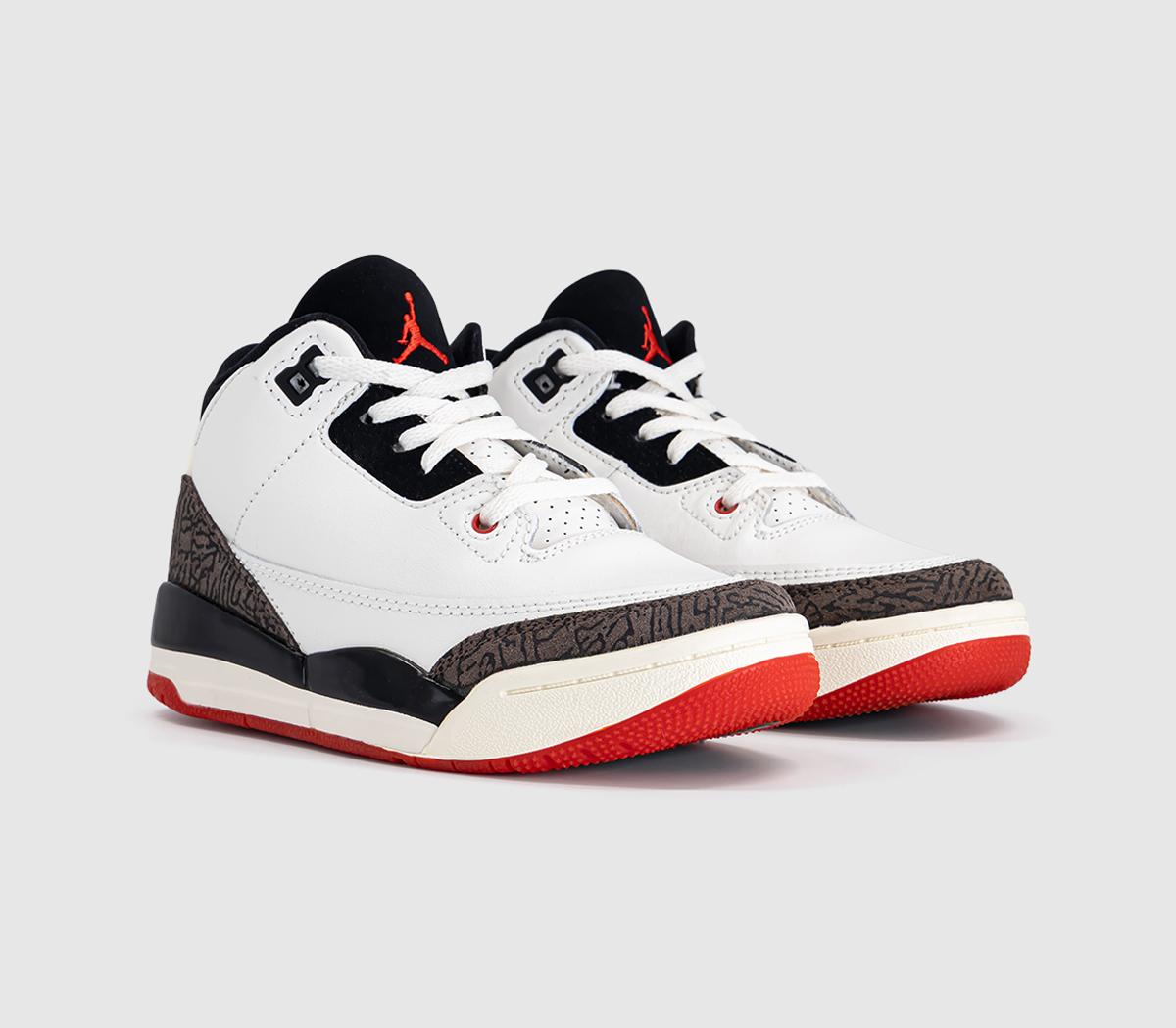 JordanJordan 3 Retro OG Pre SchoolSail Black University Red Pale Ivory