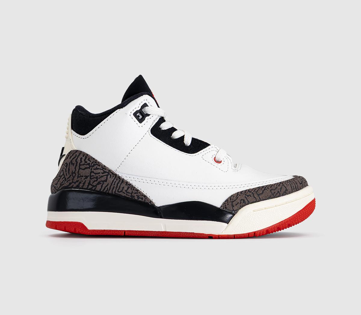 Jordan 3 Retro Og Pre School Sail University Red Pale Ivory Black in Kids  Size 10 youth, Offspring