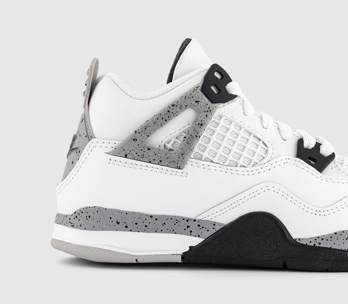 JordanAir Jordan 4 Retro OG Kids TrainersSummit White Fire Red Cement Grey Black