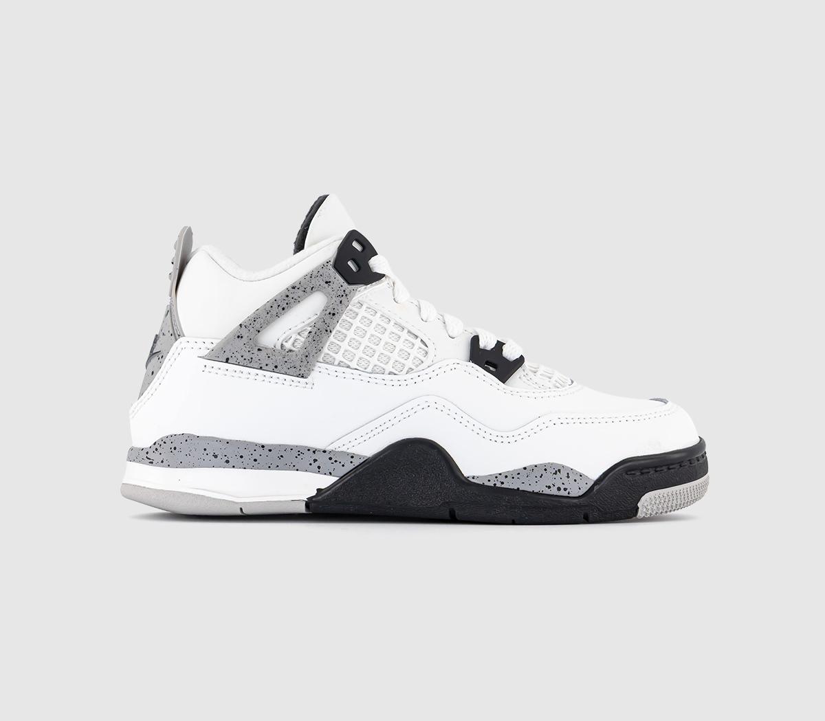 JordanAir Jordan 4 Retro OG Kids TrainersSummit White Fire Red Cement Grey Black