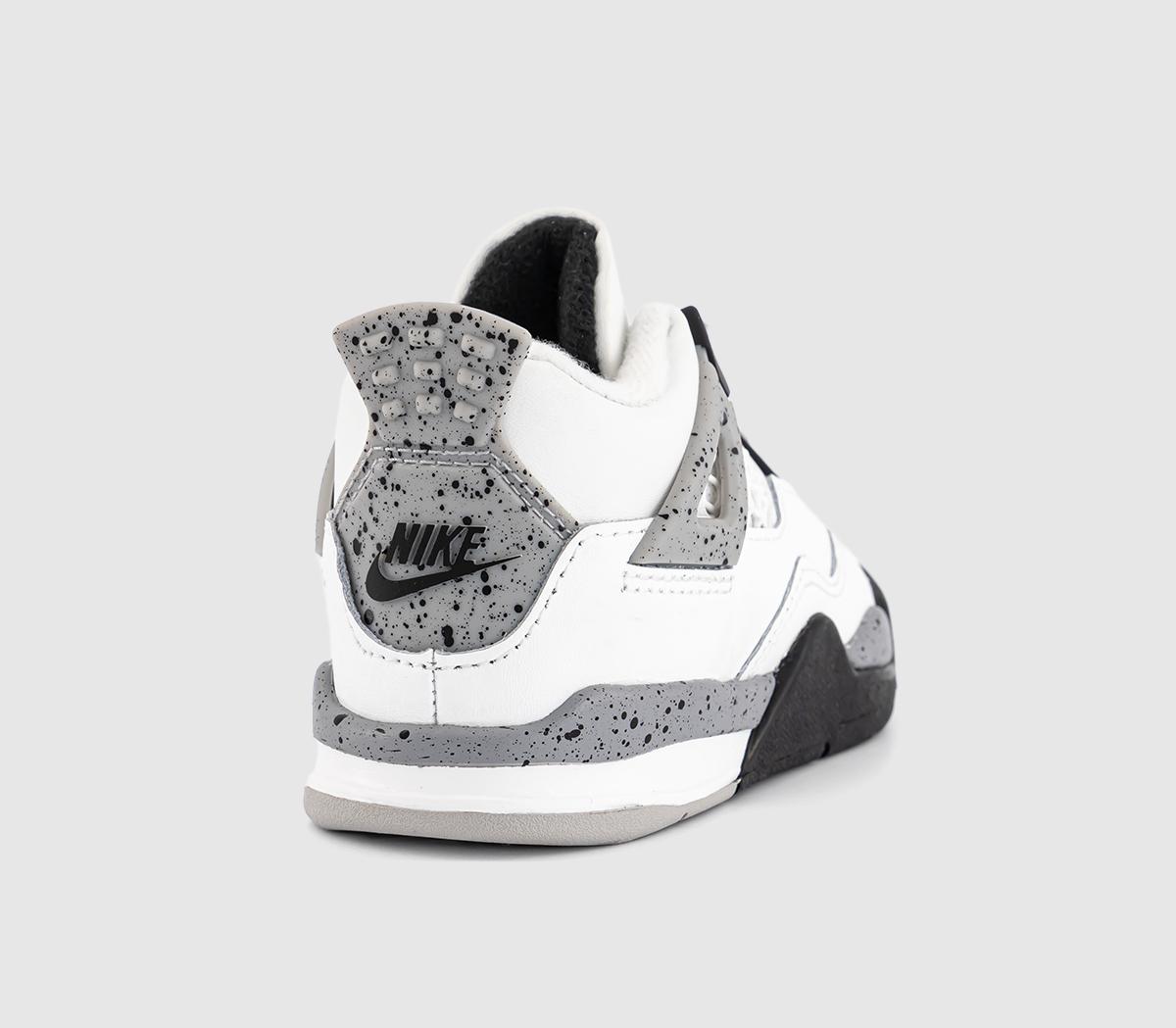 JordanAir Jordan 4 Retro OG Toddler TrainersSummit White Fire Red Cement Grey Black
