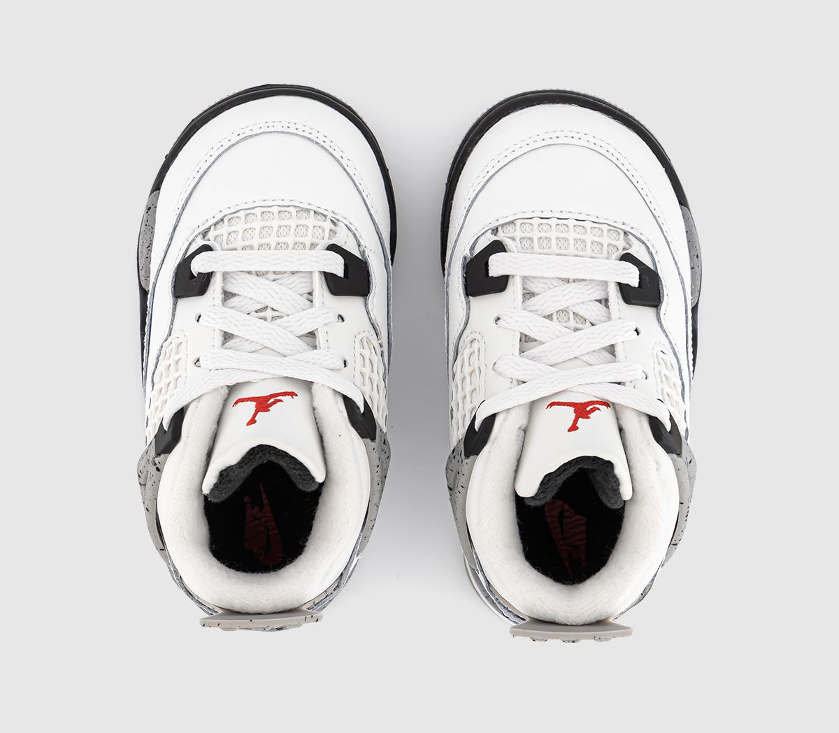 JordanAir Jordan 4 Retro OG Toddler TrainersSummit White Fire Red Cement Grey Black