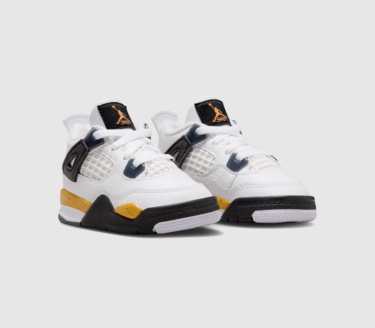 JordanAir Jordan 4 Retro OG ToddlersWhite Black Yellow