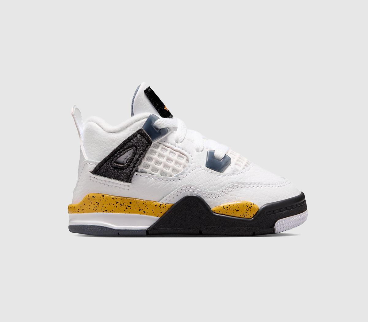 JordanAir Jordan 4 Retro OG ToddlersWhite Black Yellow