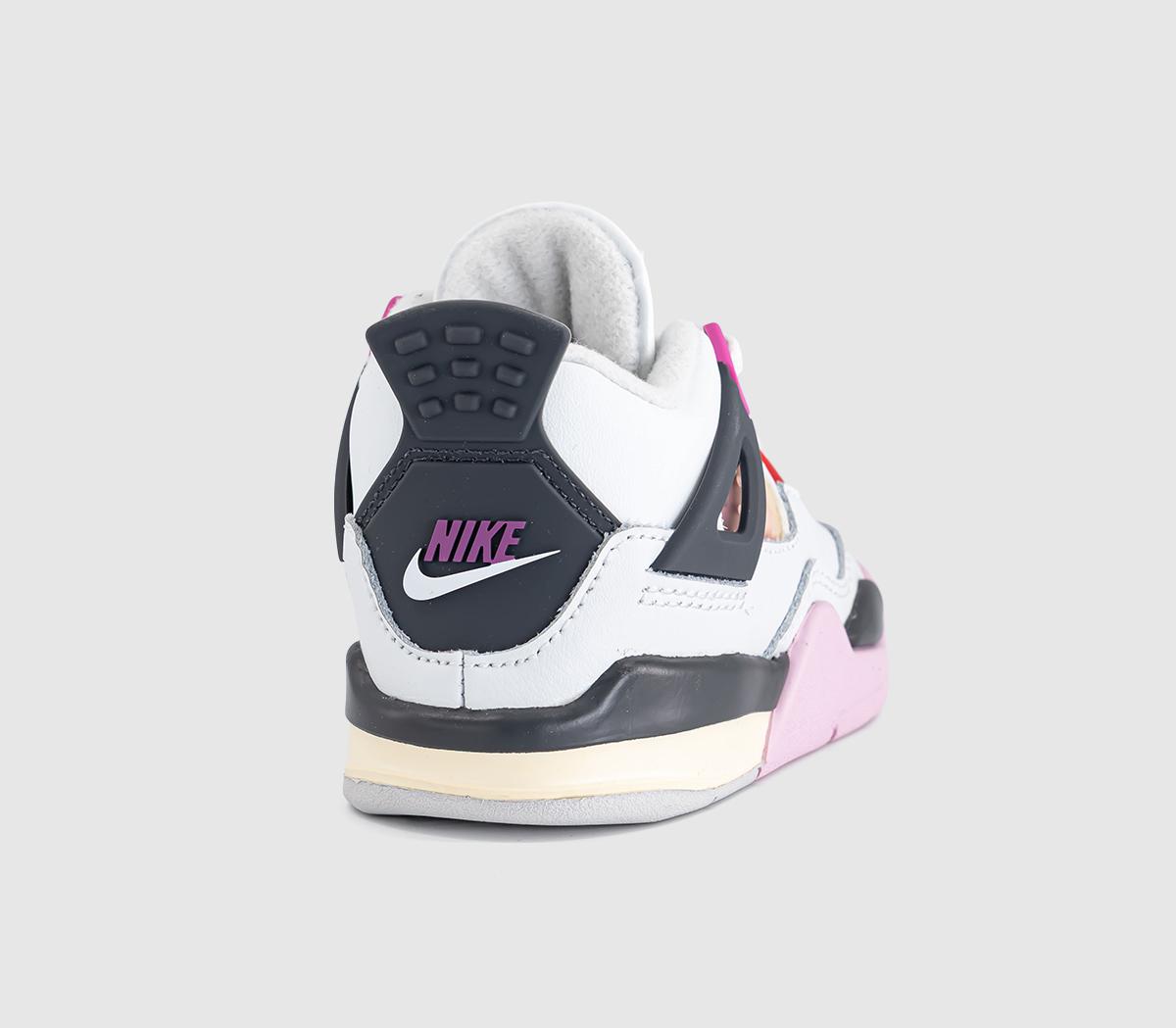 JordanAir Jordan 4 Retro OG Toddler TrainersComic Off White Multi Color