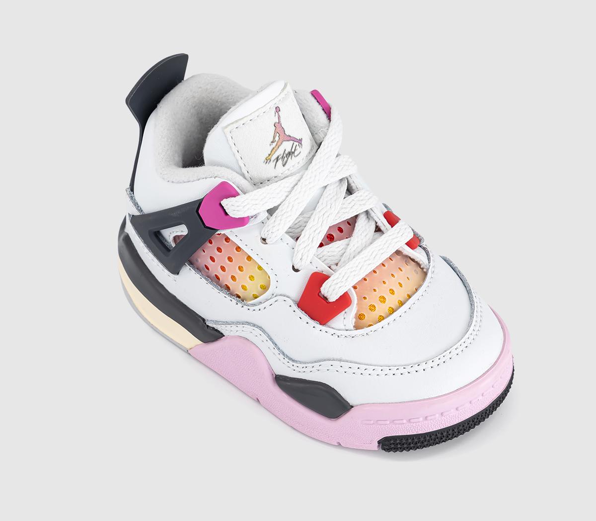 JordanAir Jordan 4 Retro OG Toddler TrainersComic Off White Multi Color