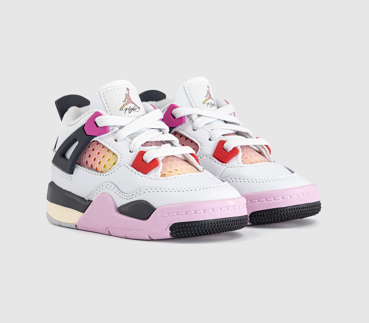 JordanAir Jordan 4 Retro OG Toddler TrainersComic Off White Multi Color