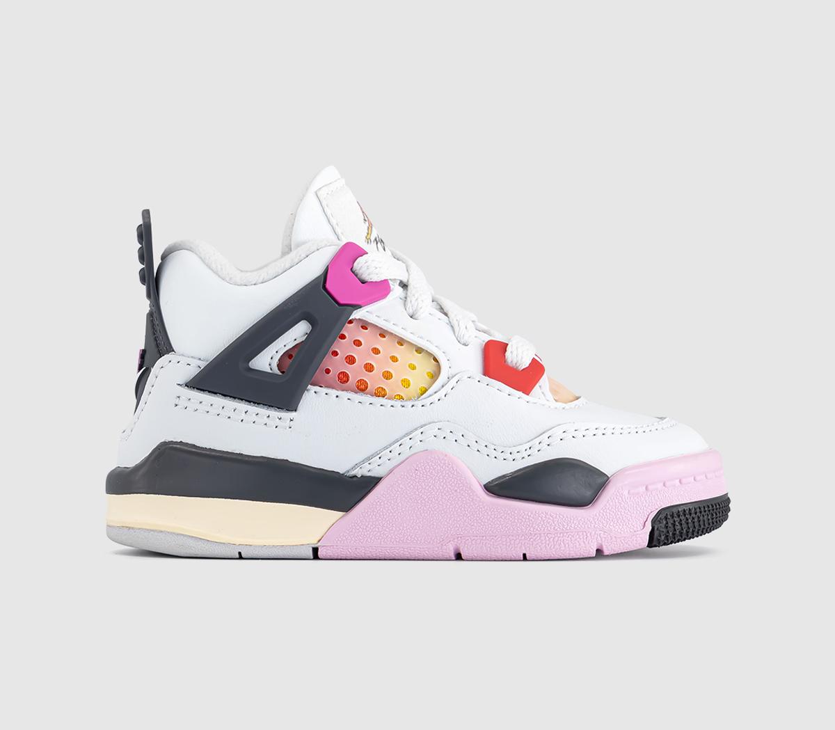 Jordan Air 4 Retro Og Toddler Trainers Comic  Color In  White in Kids  Size 7.5 , Offspring