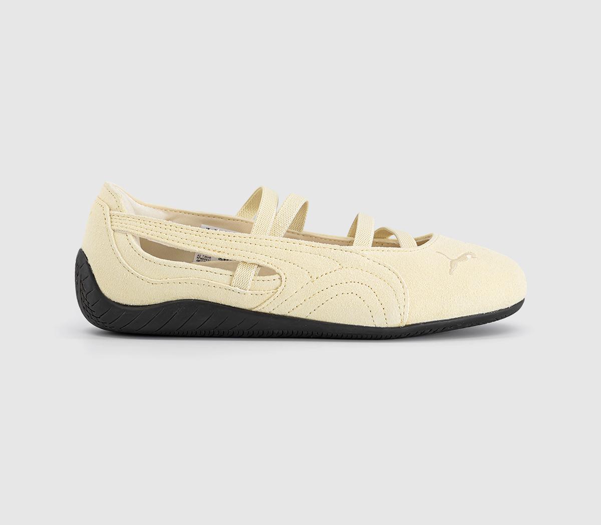 Puma Speedcat Ballet Pumps Creamy Vanilla Gum  White in Women's Size 7, Office Shoes