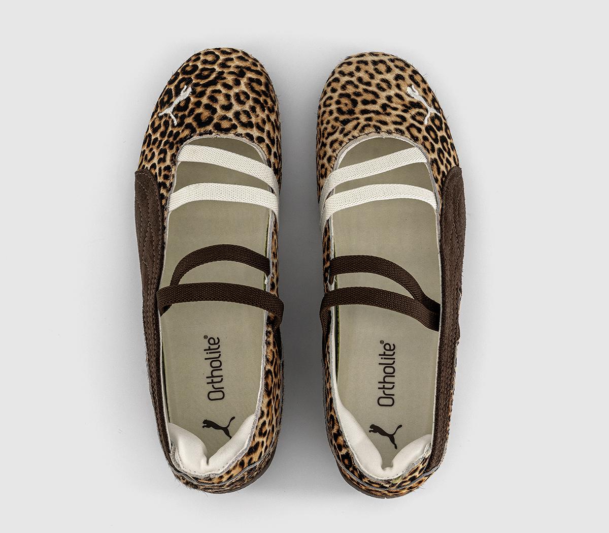 PUMASpeedcat Ballet TrainersLeopard Brown