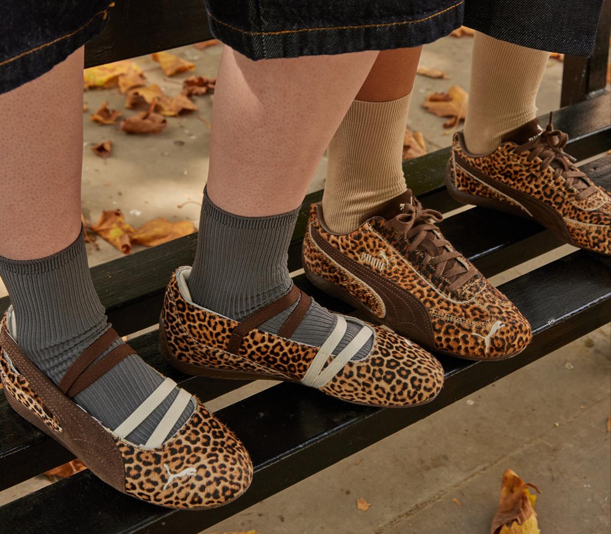 PUMASpeedcat Ballet TrainersLeopard Brown