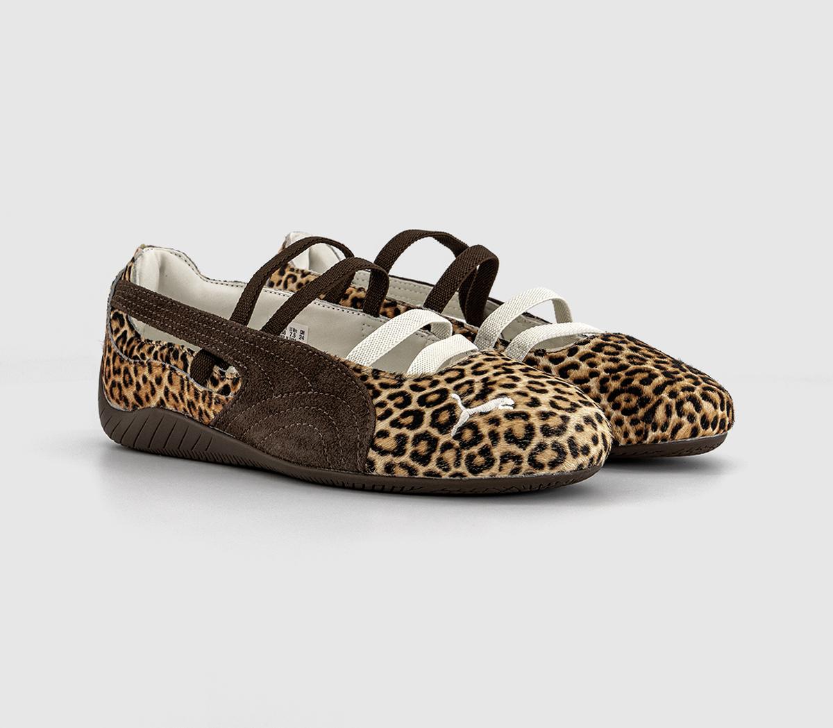 PUMASpeedcat Ballet TrainersLeopard Brown