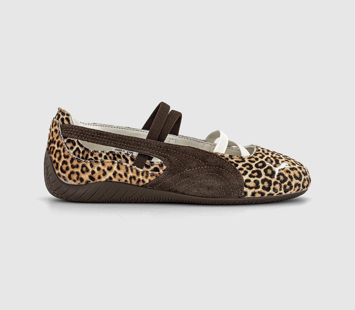 PUMASpeedcat Ballet TrainersLeopard Brown
