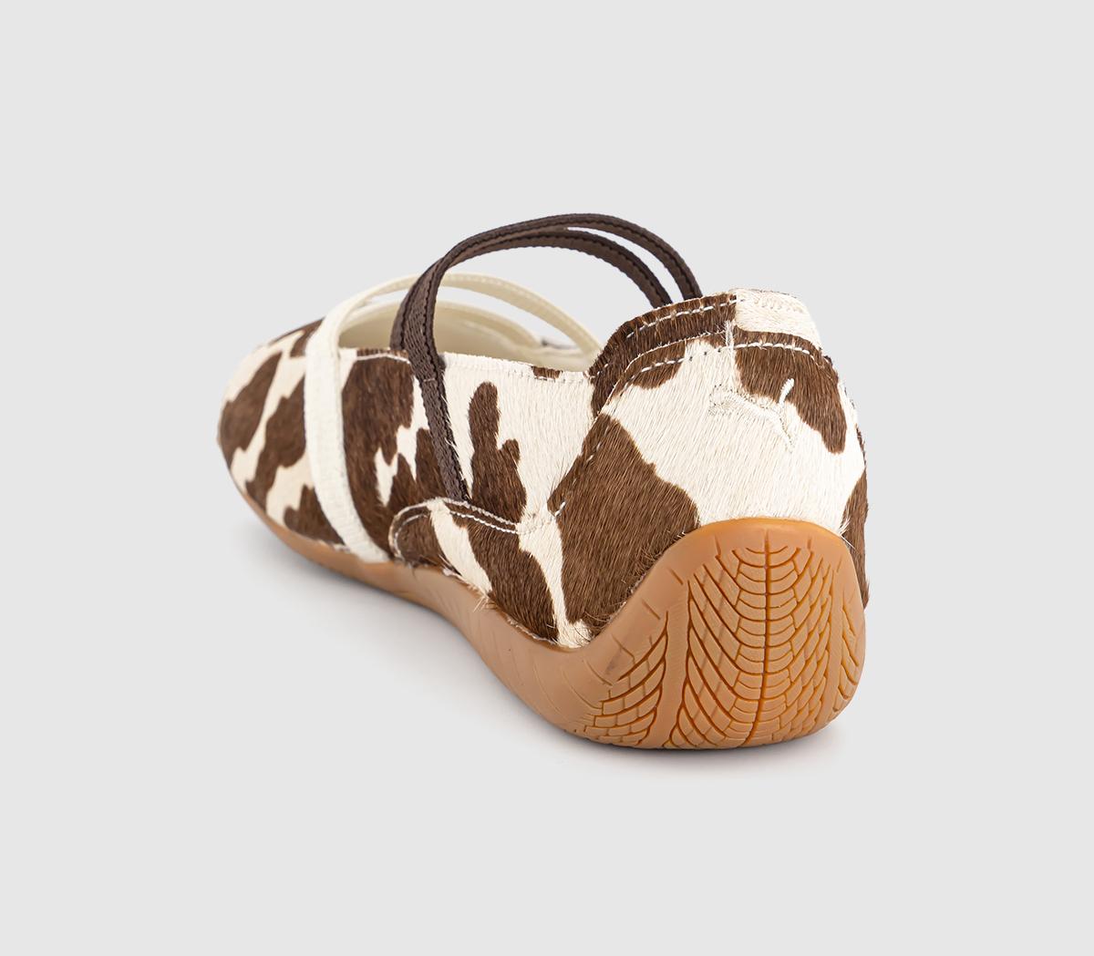 PUMASpeedcat Ballet TrainersCow Print Brown