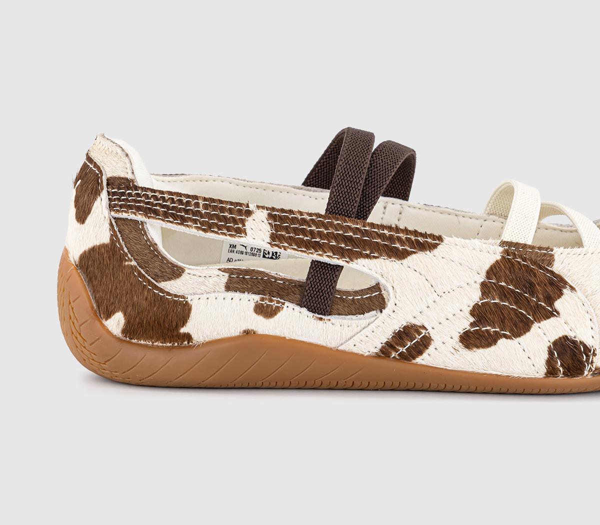 PUMASpeedcat Ballet TrainersCow Print Brown