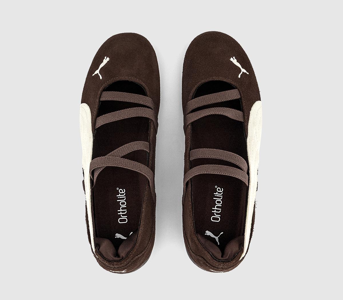 PUMASpeedcat Ballet PumpsDark Chocolate Warm White
