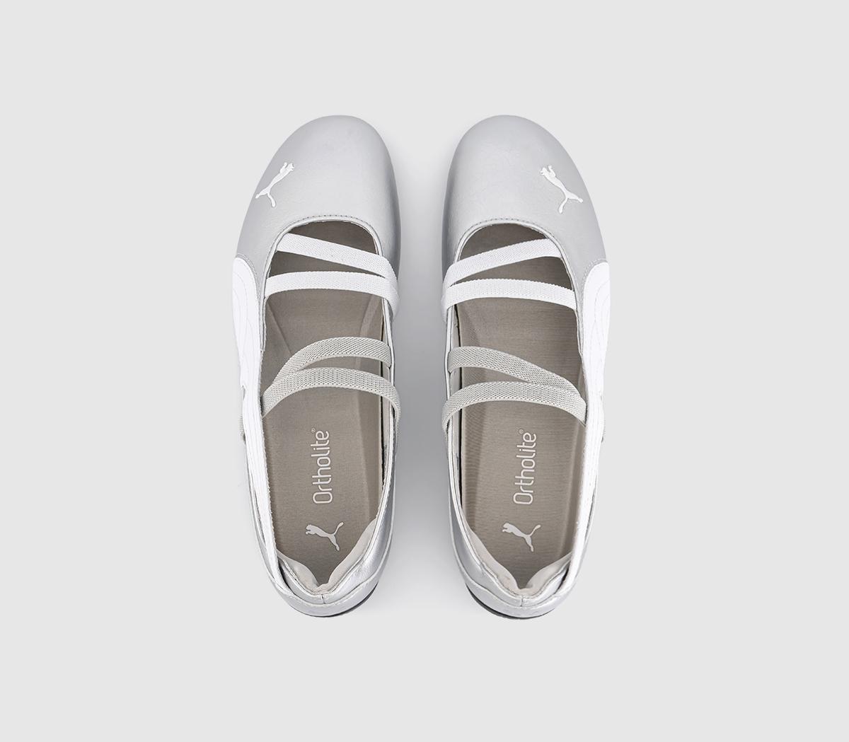 PUMA Speedcat Ballet Pumps PUMA Speedcat Ballet Pumps Puma Silver Puma White